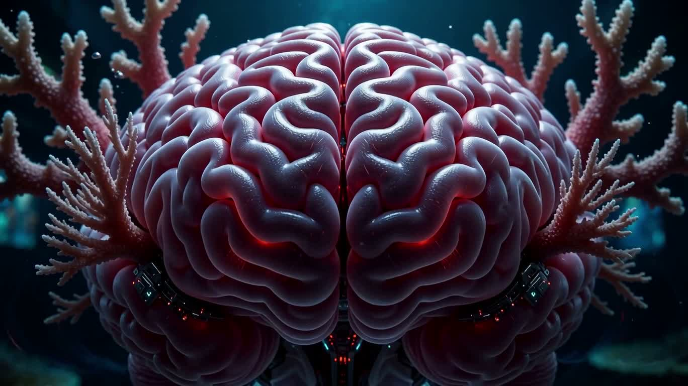 霓虹珊瑚脑水母 — AI video creation