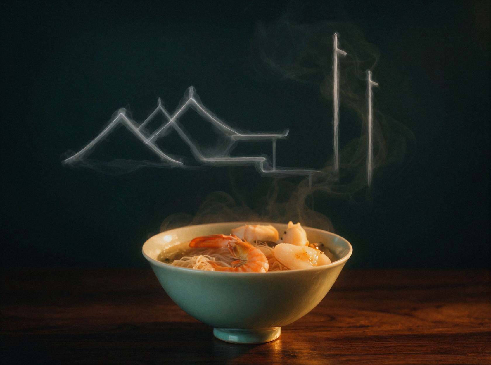 蒸し海鮮麺 · 映画的リアリズム — AI image creation