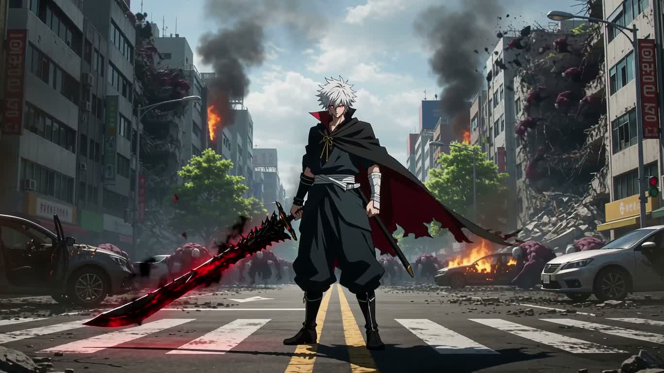 White-Haired Cursed Swordsman's Decisive Battle with the Ruin Demon