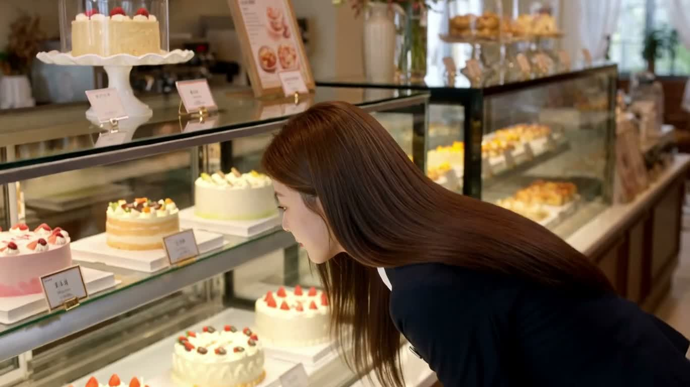 쇼윈도 옆 딸기 케이크