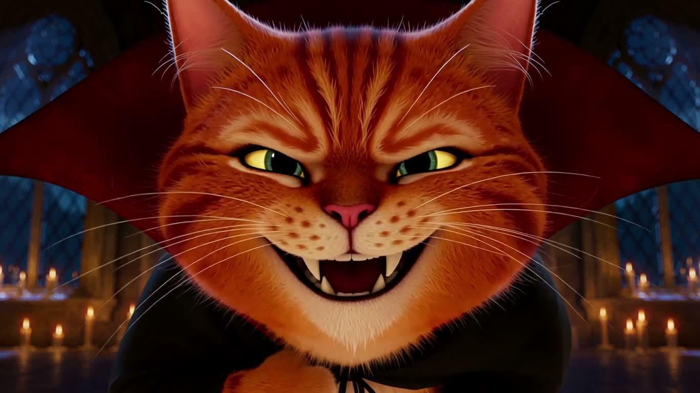 Неудачный полёт кота-вампира