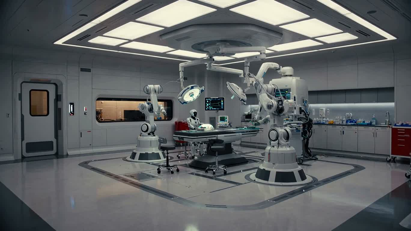Salle d'opération stérile du futur