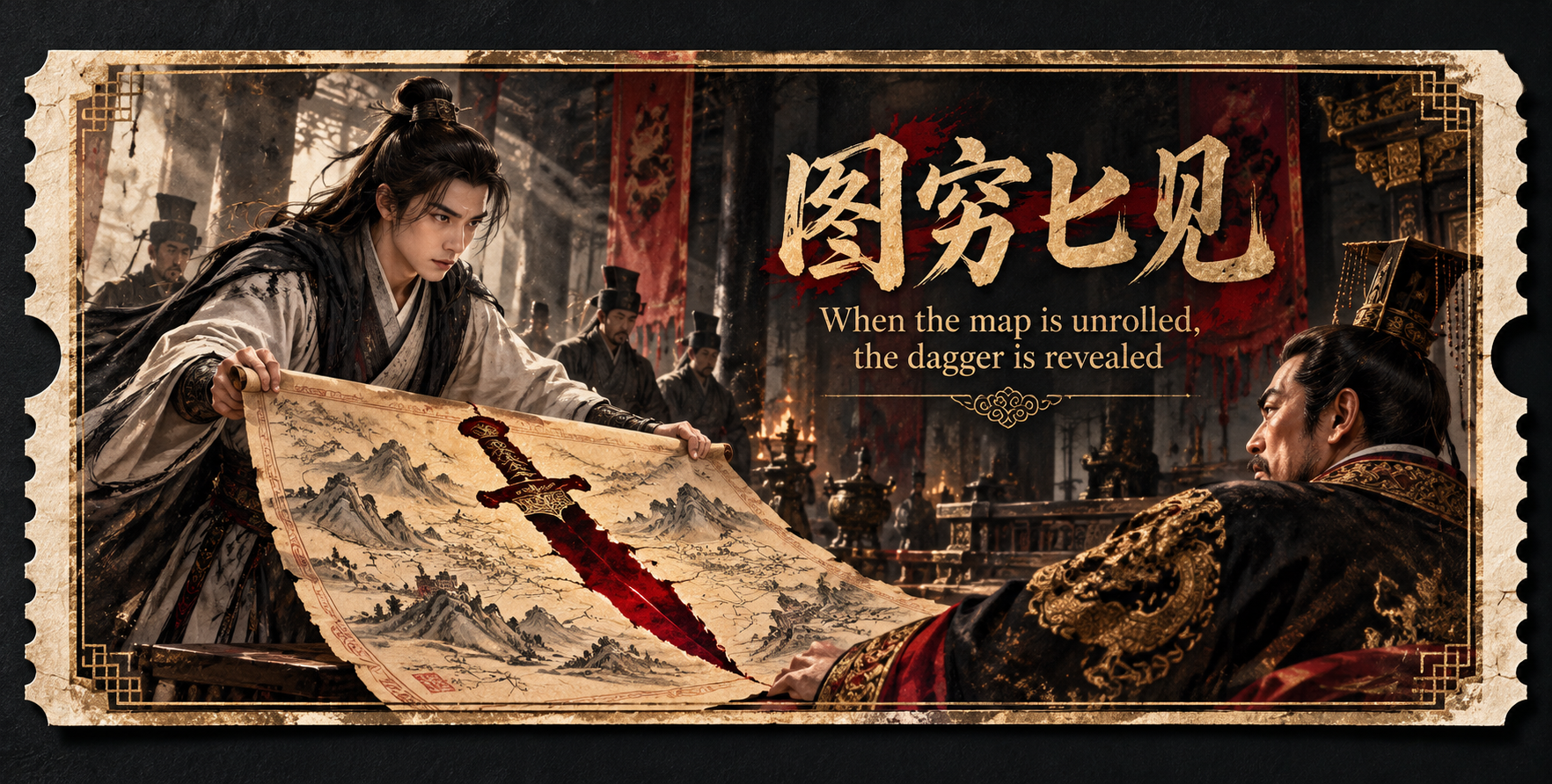 荆轲刺秦历史电影票根 — AI image creation