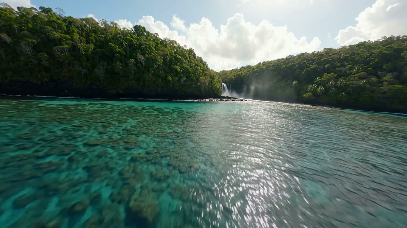 Cảnh quay trên không bờ biển Hawaii