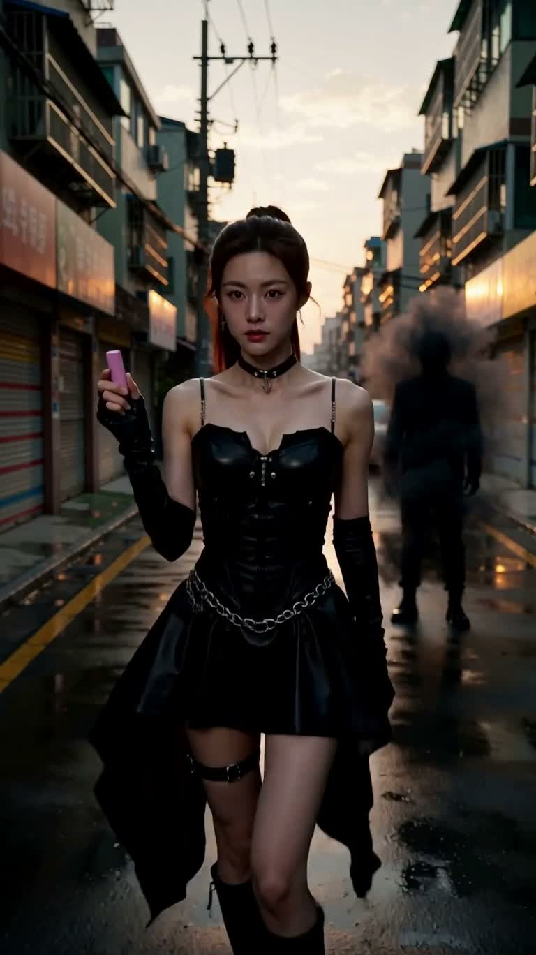 霓虹粉焰巷战女英雄
