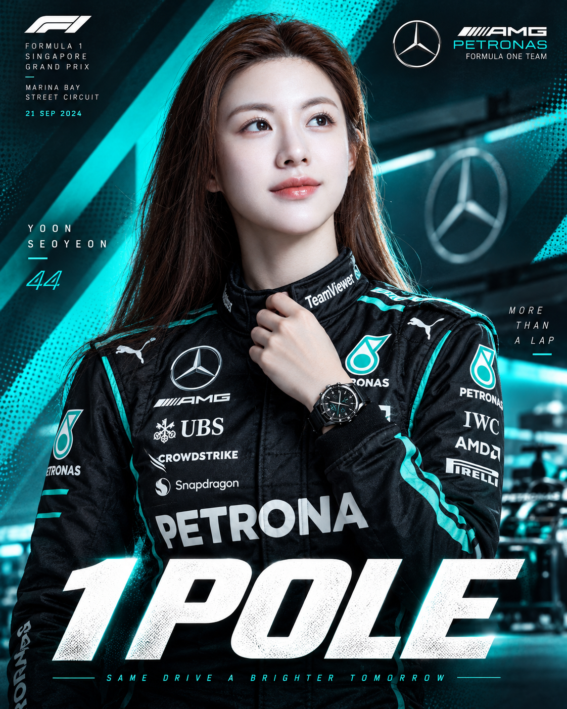 F1ポールポジション公式発表ポスター