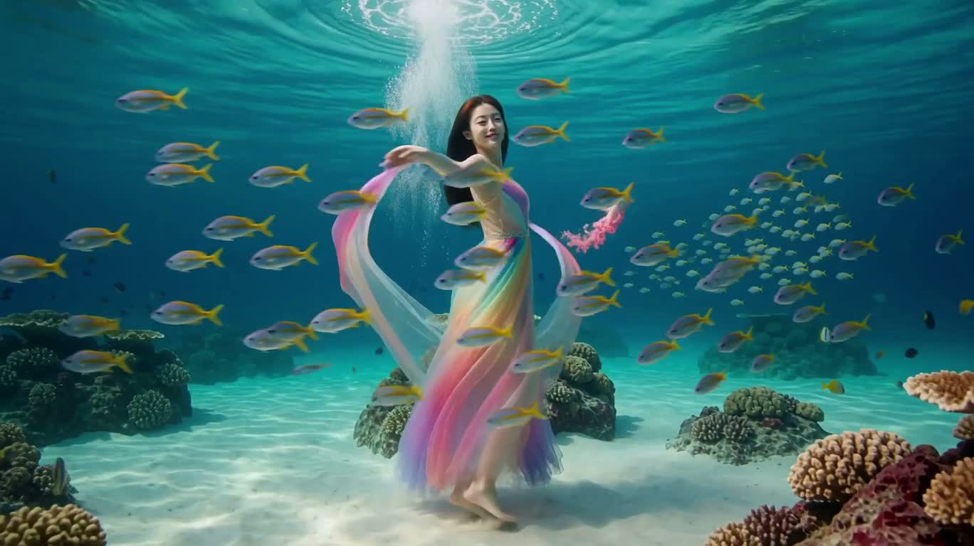 花瓣裙下的海底幻舞