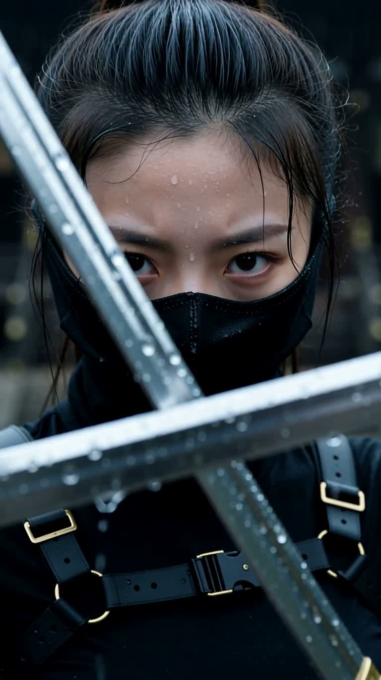 비 오는 밤의 닌자 대결
