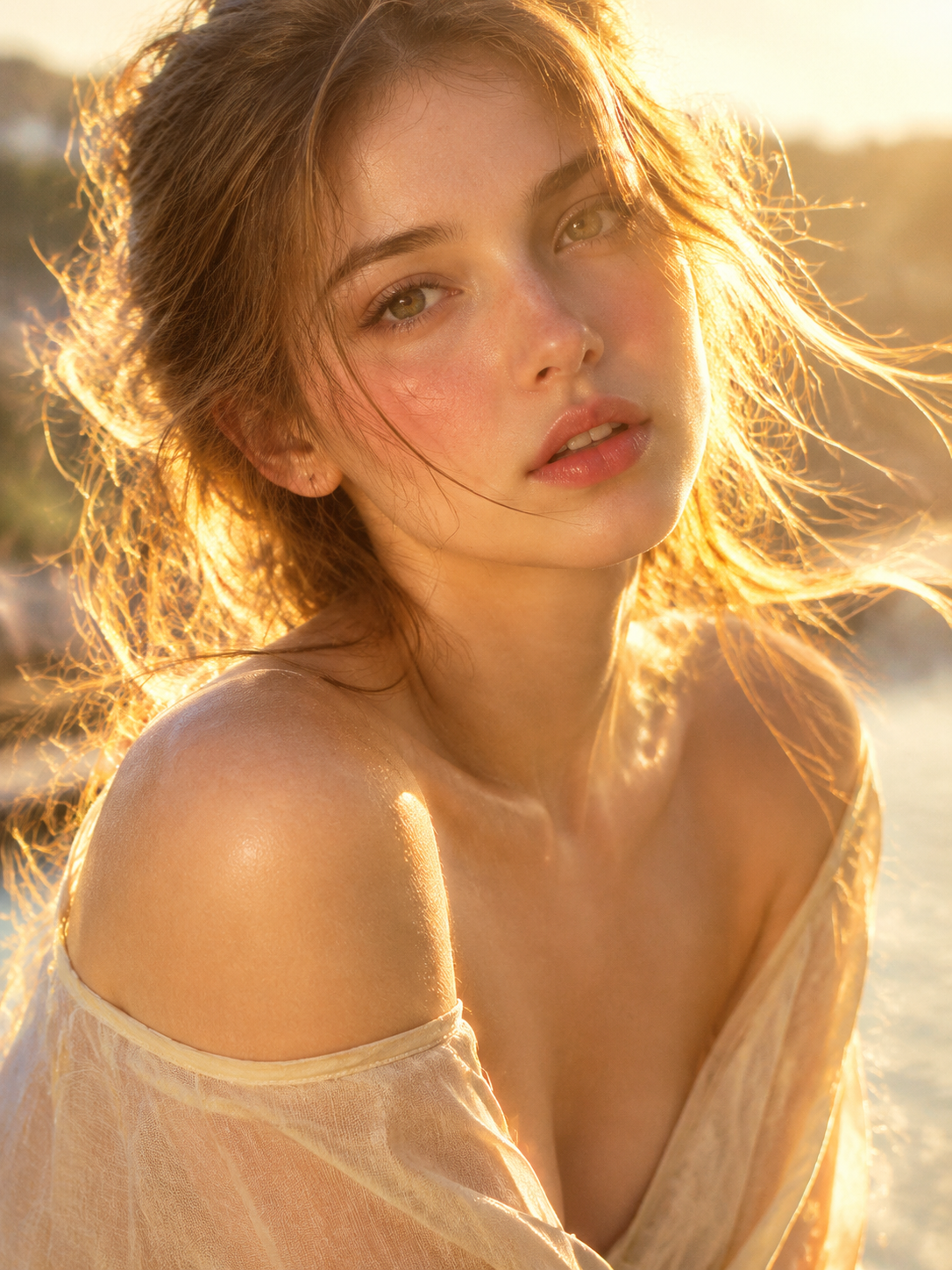 golden hour girl — AI image creation