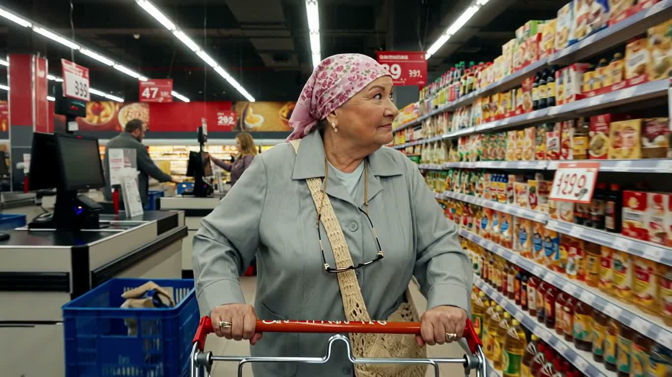 超市里的欢快抢购