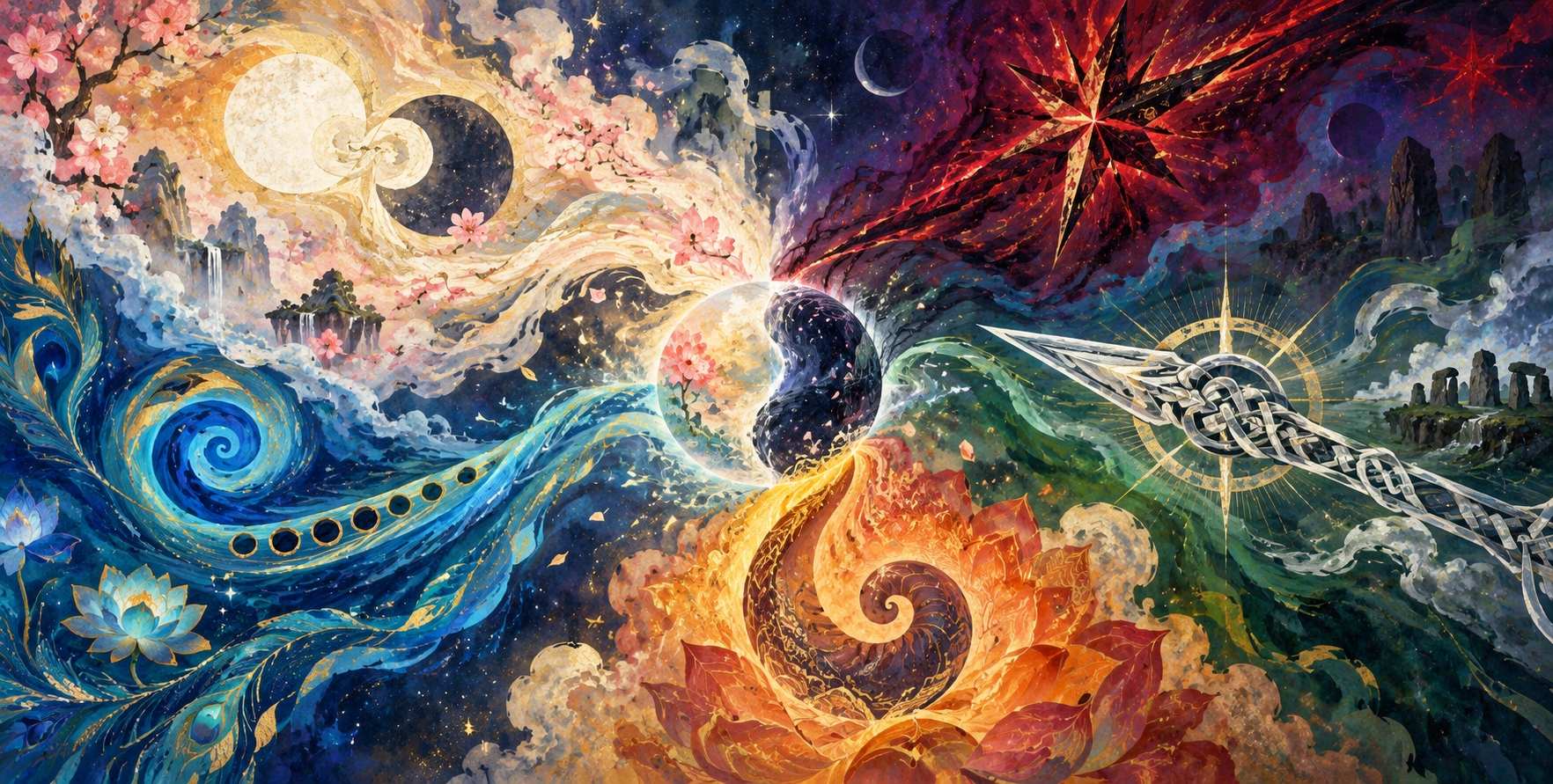 神话意象交织的梦境星海