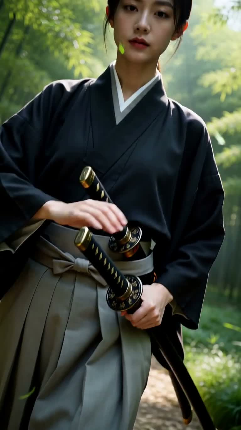 竹林女剑士的四段连斩