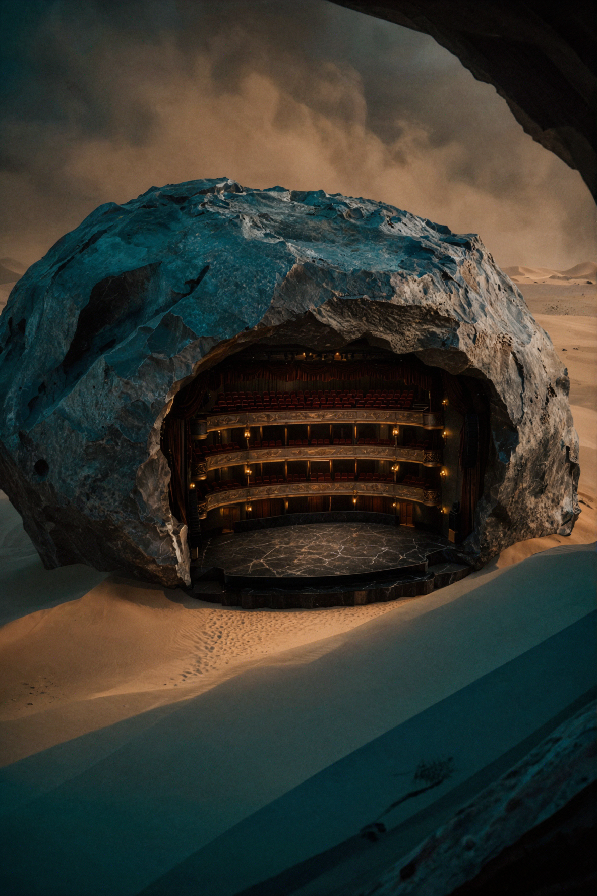 砂漠の星間歌劇場 · 映画的リアリズム — AI image creation