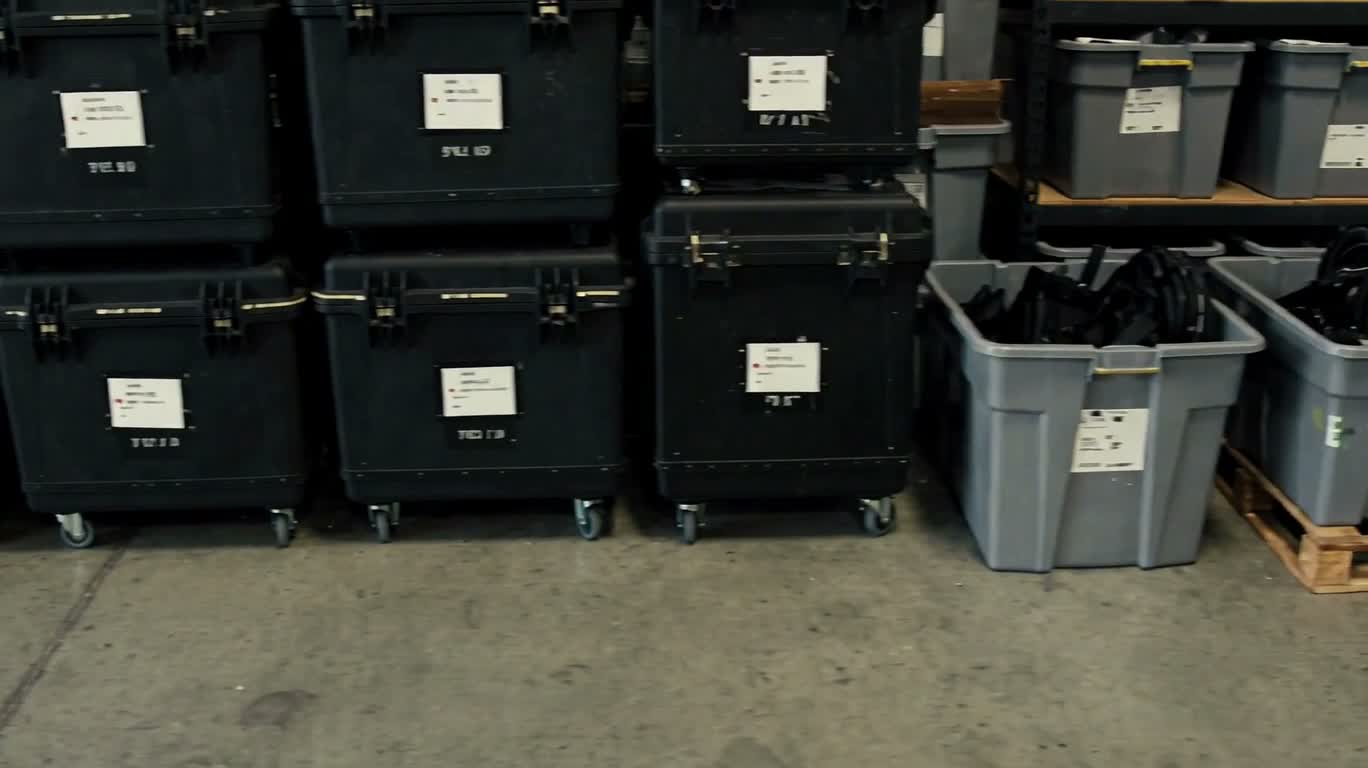倉庫機材のワンカット撮影