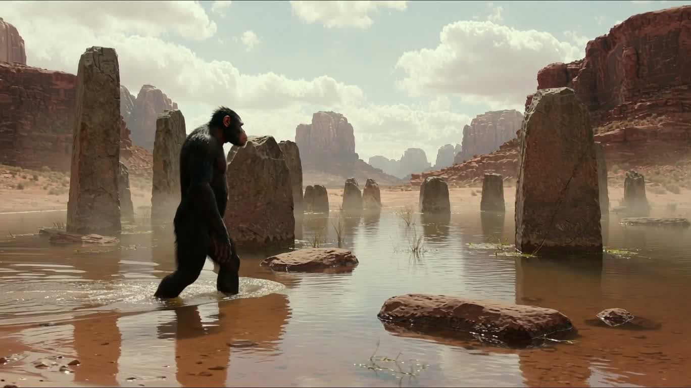 Aquatic Ape in Flooded Ruins