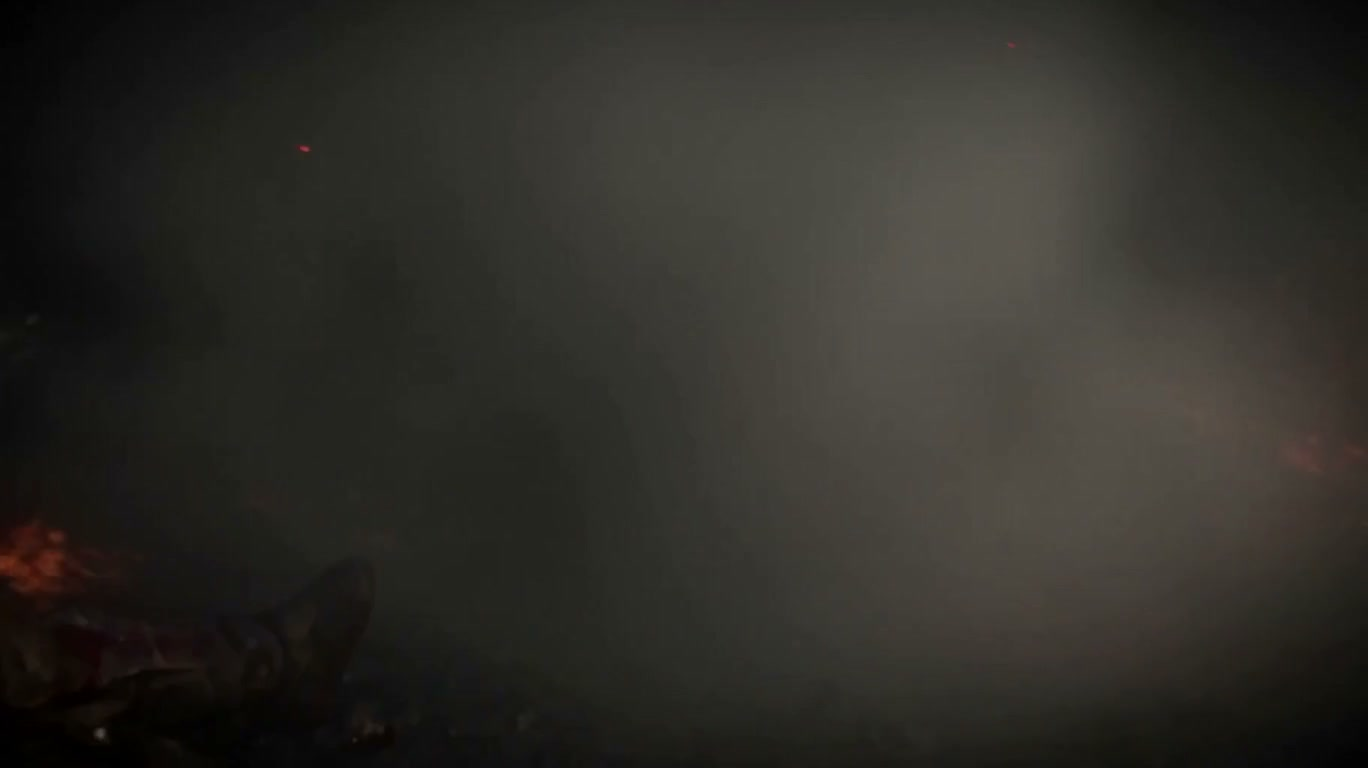 Kneeling Knight and Approaching Beast on the Ashen Battlefield