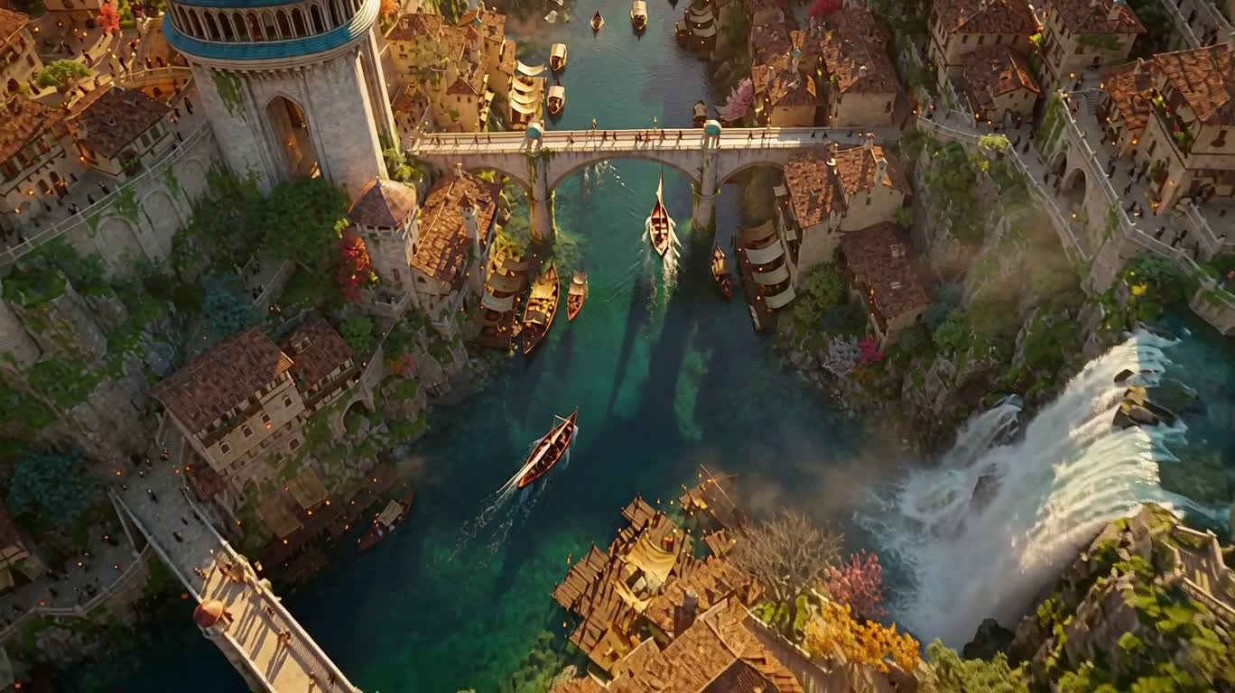 Parade de la ville magique du canal — AI video creation