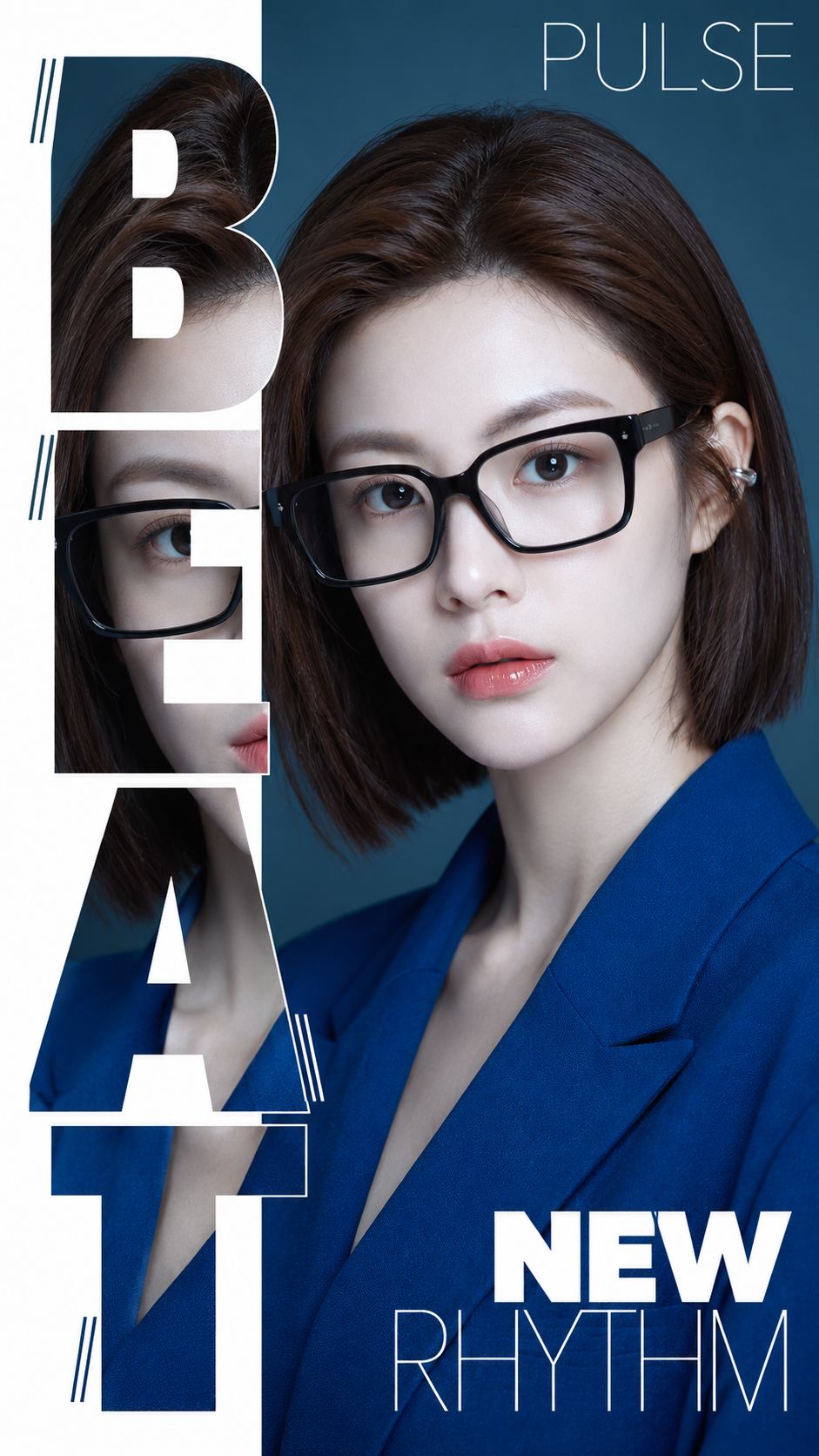 连续人像填充字母的独立时尚海报 — AI image creation