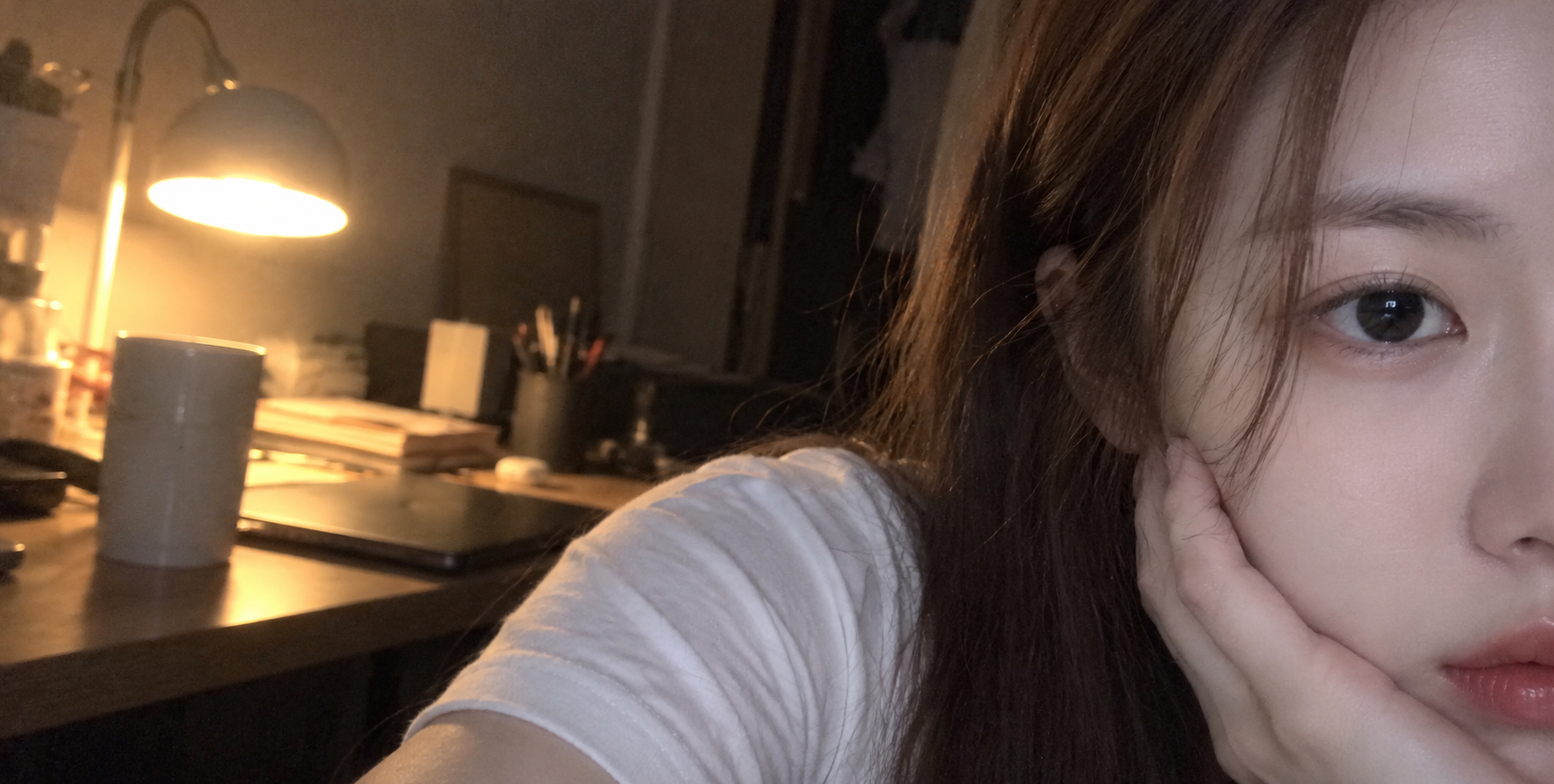 Realistic Phone Selfie Close-Up of Right Cheek