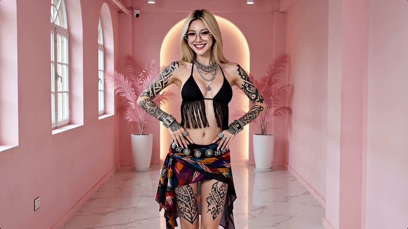 Pink Corridor Tattooed Dancer