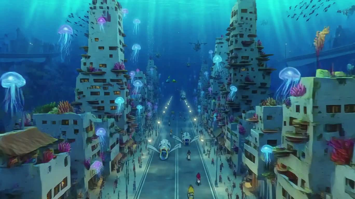 Orange Cat Chase from the Undersea Gate to a Hawaiian Beach