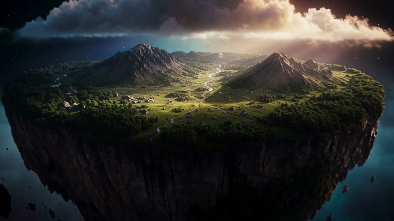 星云中的孤岛 — AI video creation