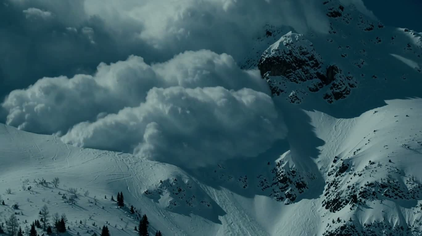 雪崩吞没山谷