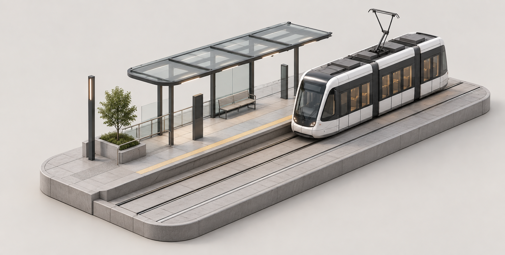 极简3D等距城市交通微缩模型