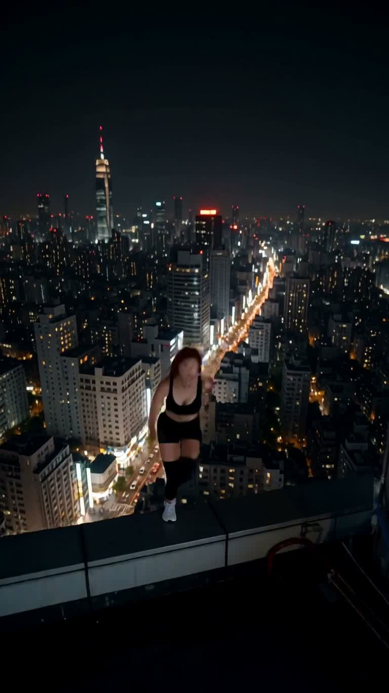 霓虹都市极速跑酷 — AI video creation