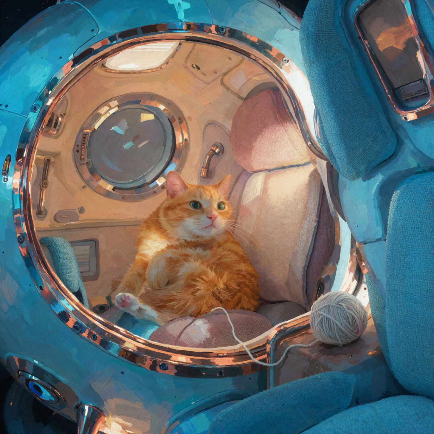 猫的太空舱 · 印象派光色 — AI image creation