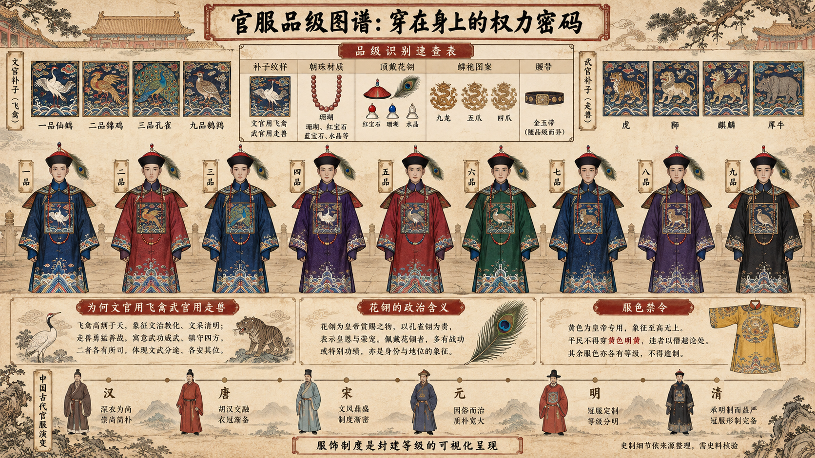 官服品级图谱：穿在身上的权力密码 — AI image creation