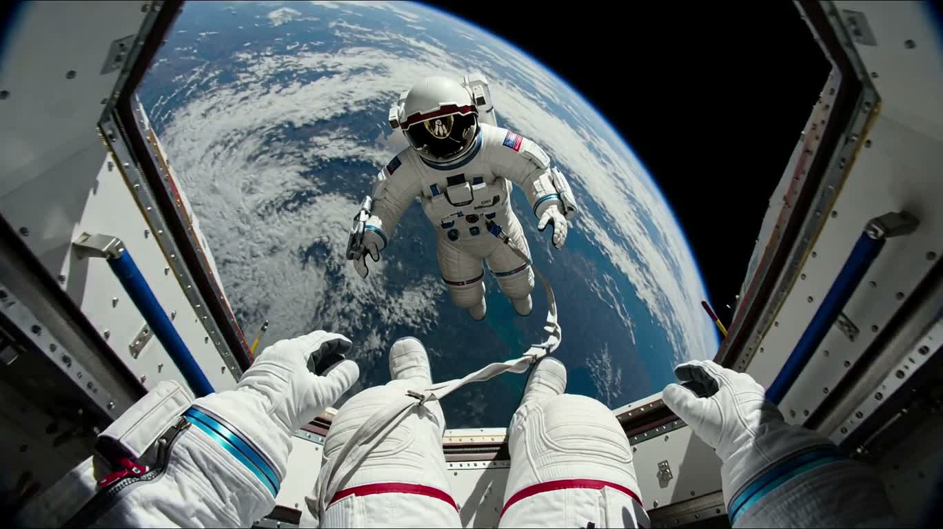 失重中的太空漂流