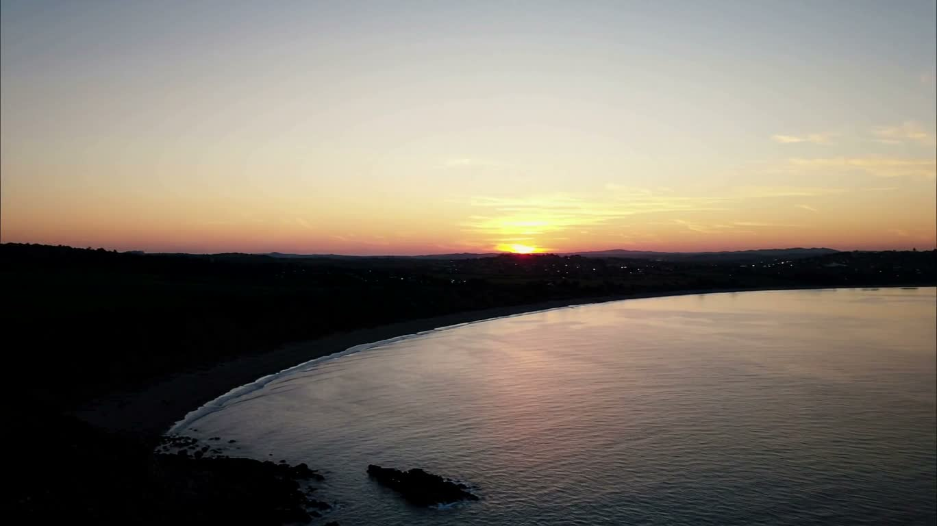 海湾暮色