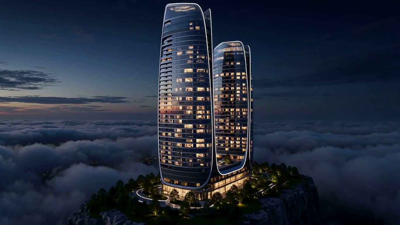 悬浮摩天楼的未来豪宅之旅