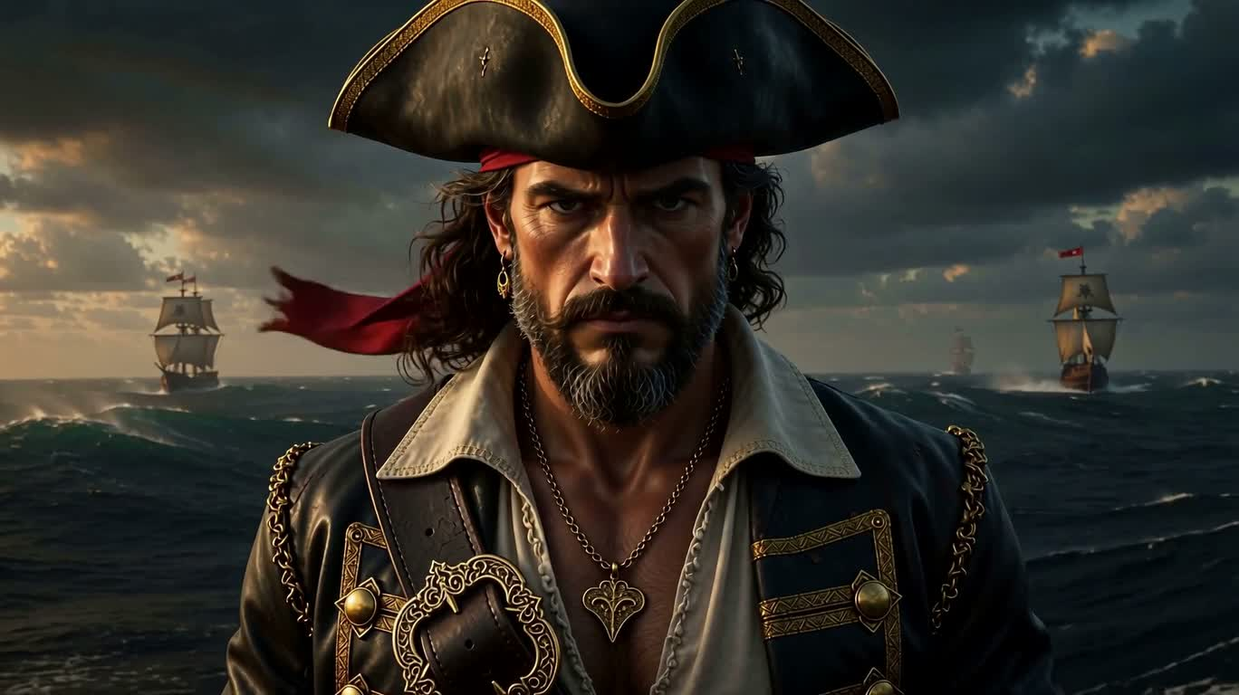 L'aventure en haute mer du héros pirate