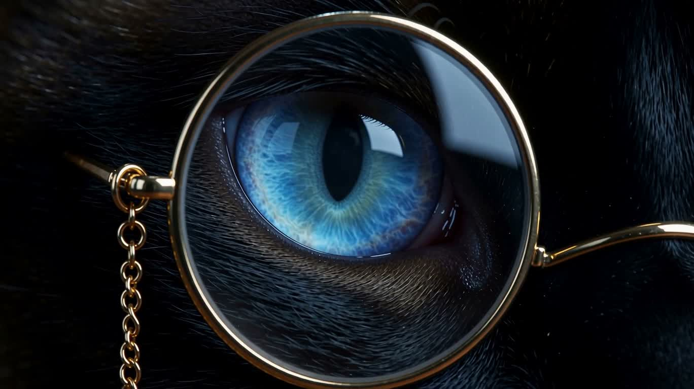 月光下的蓝眼暹罗猫 — AI video creation