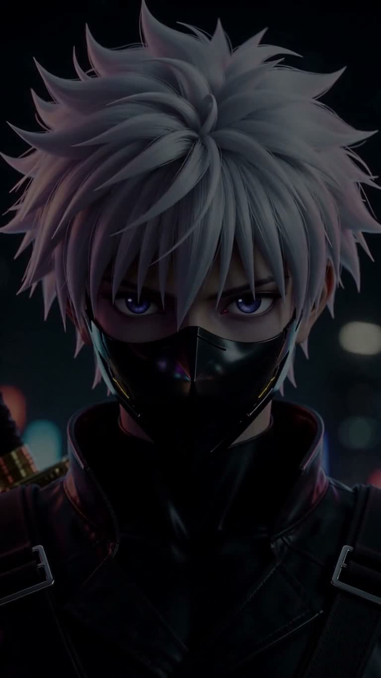 霓虹面具下的疾影少年 — AI video creation