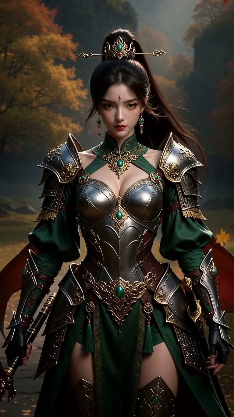 深秋绿甲战士肖像