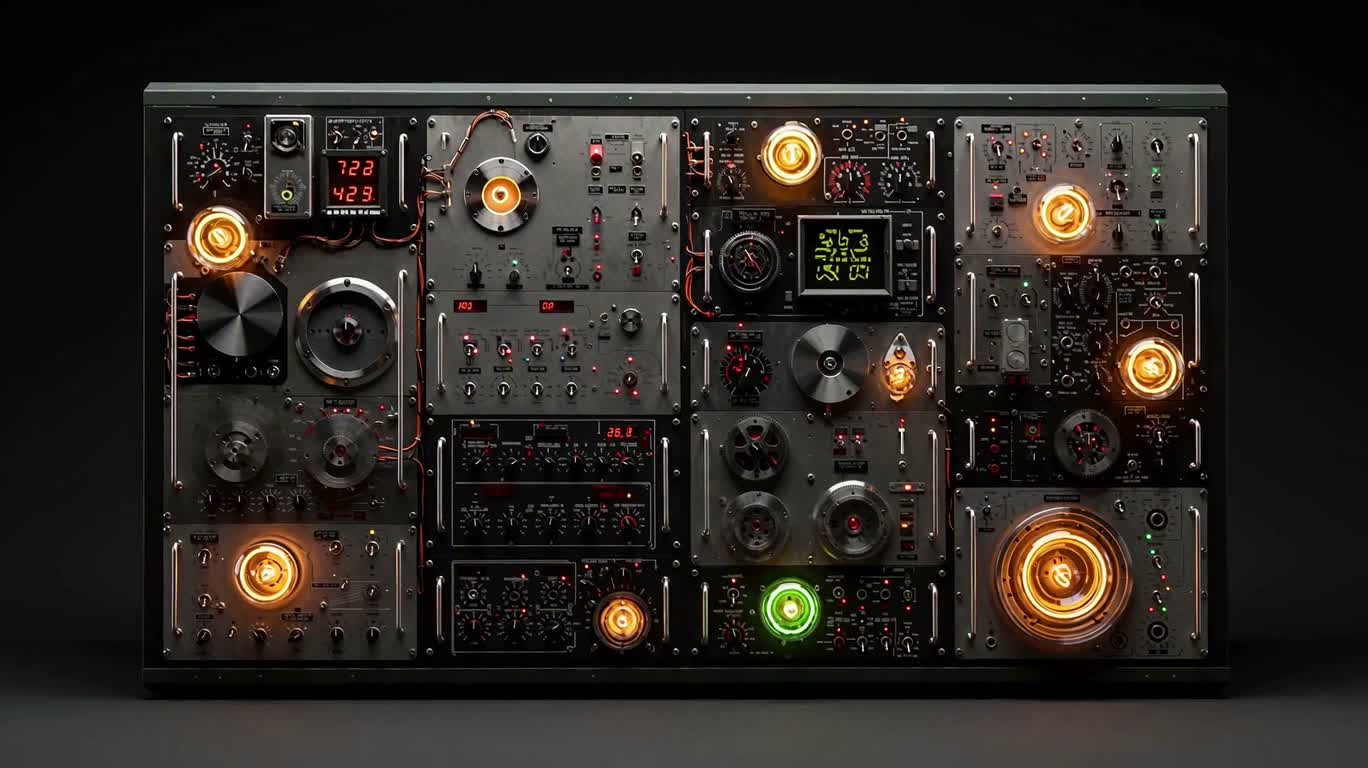 Neon Glow Mechanical Panel