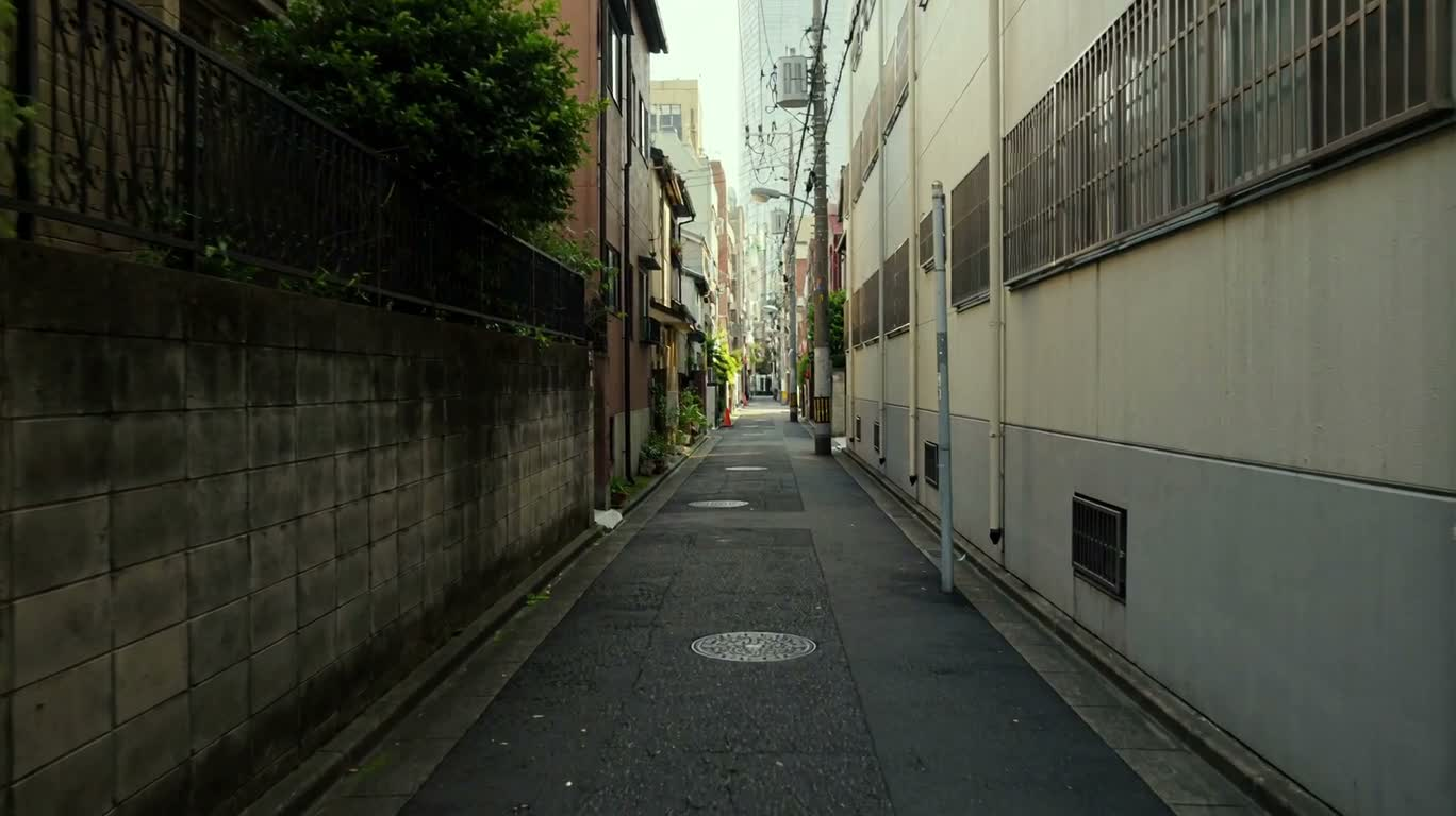 巷道尽头的摩天楼