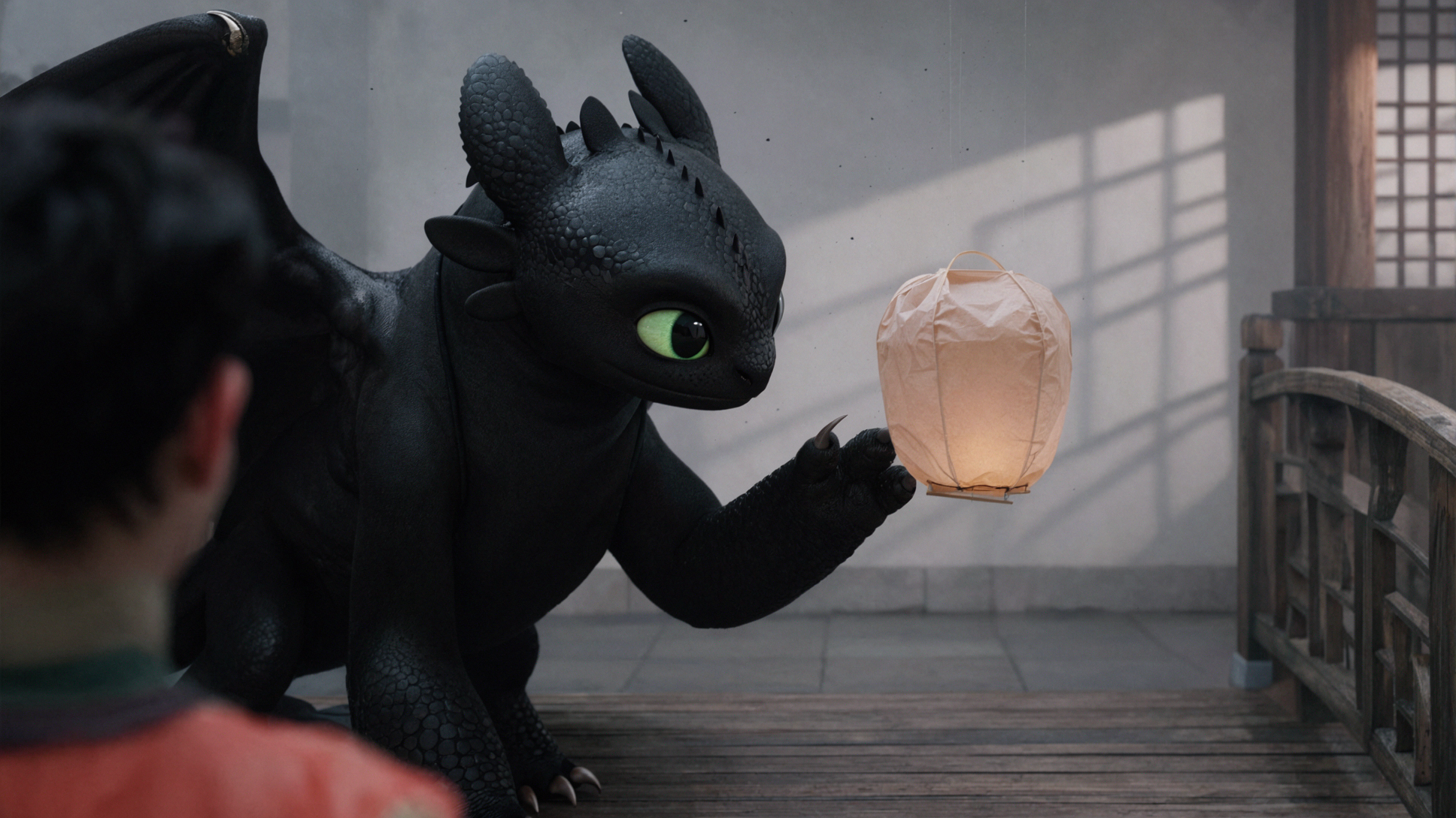Toothless · Đèn giấy trong gió · Phóng sự ngày u ám — AI image creation