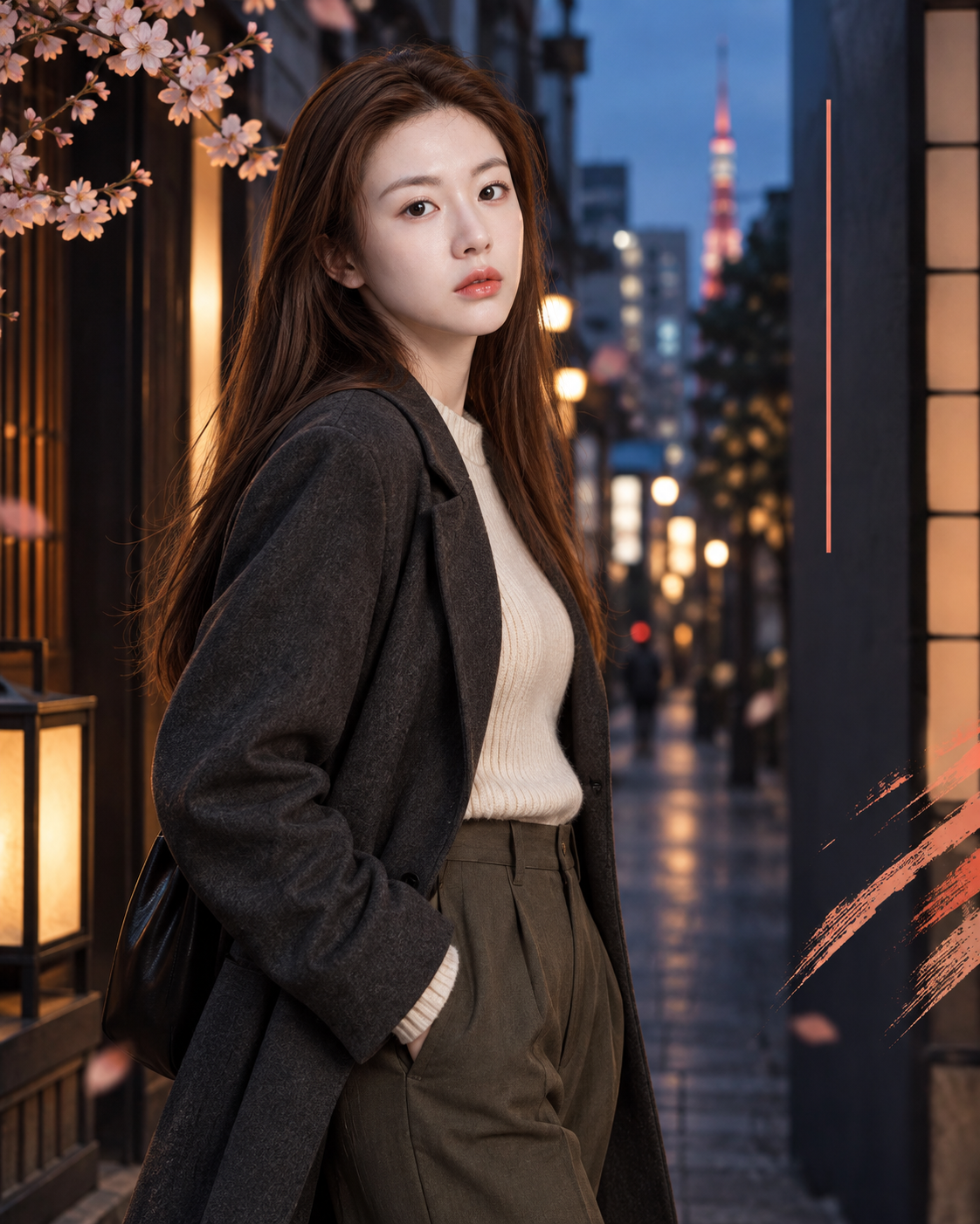 日系都市生活方式成年女性时尚海报