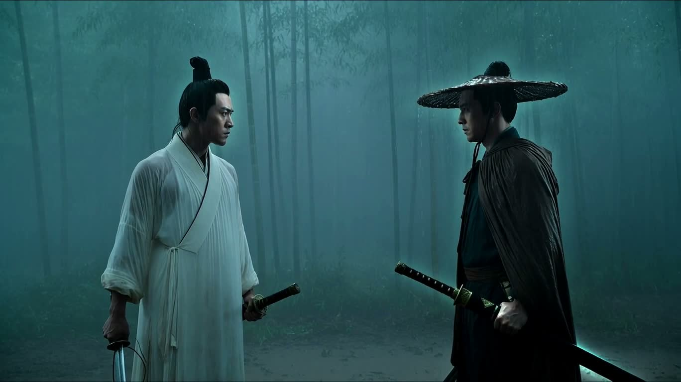 竹林雨战:双剑决
