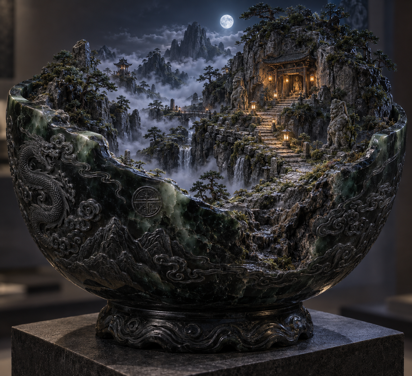 黑玉古夜山微缩圣境