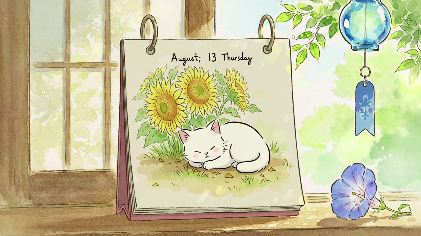 白猫の夏のスケッチブック