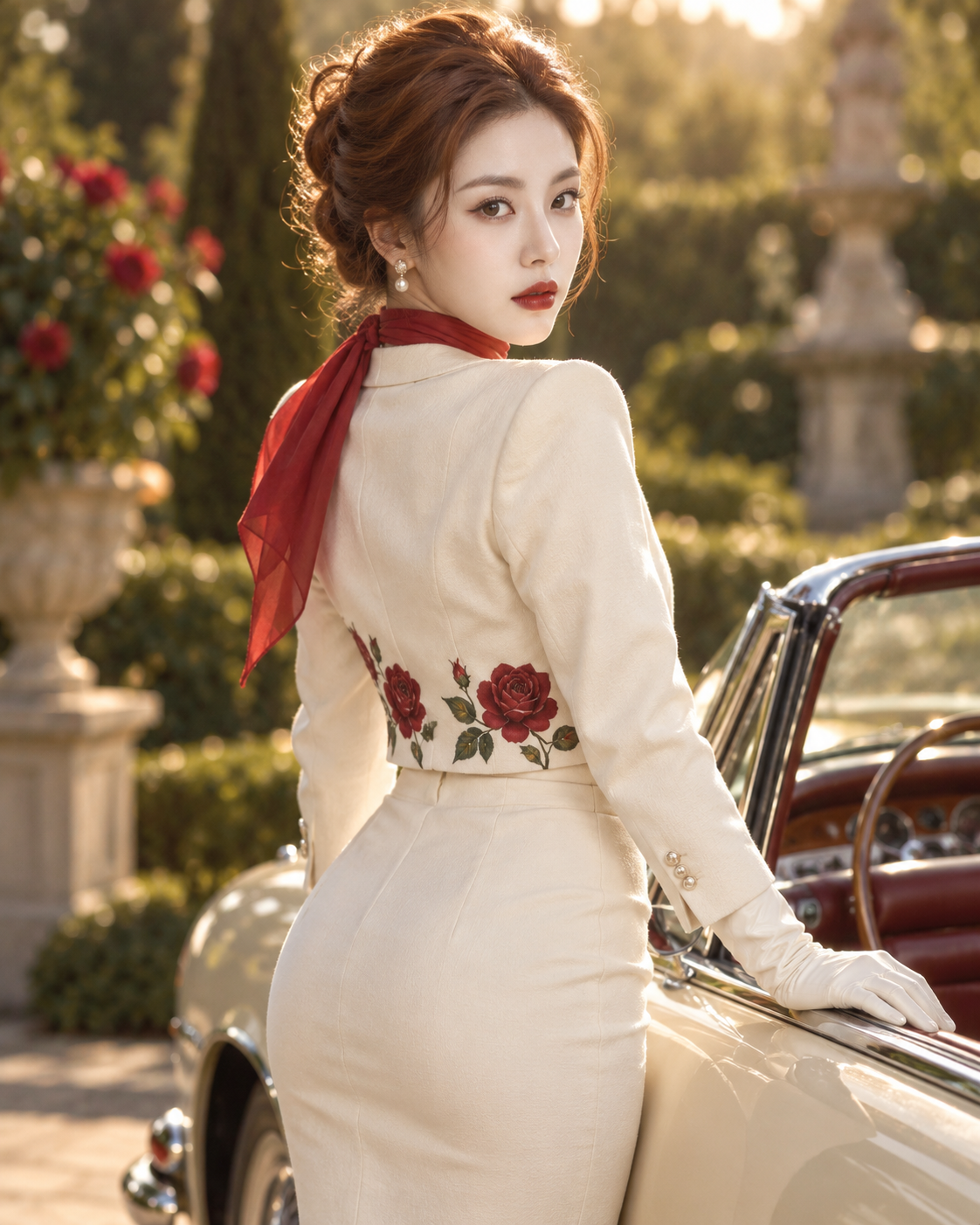 复古五十年代优雅女性回眸