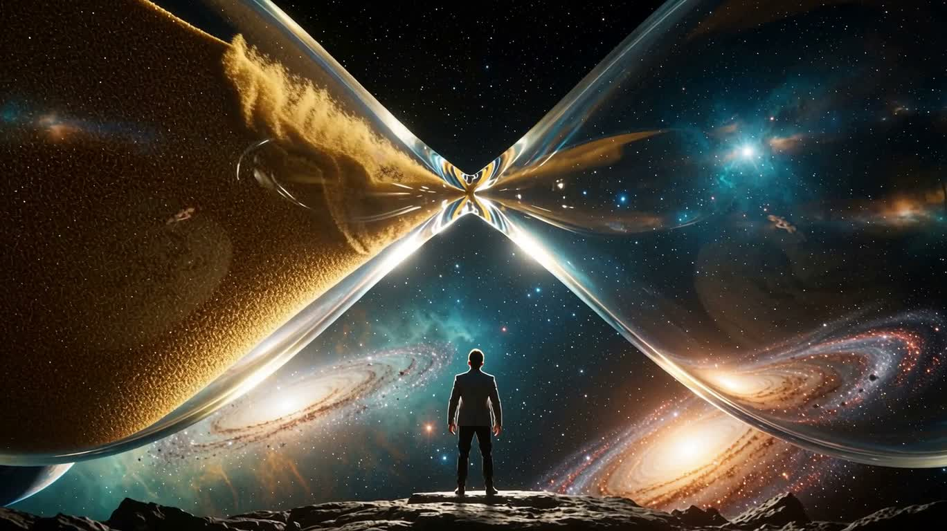 Giant Hourglass in the Universe