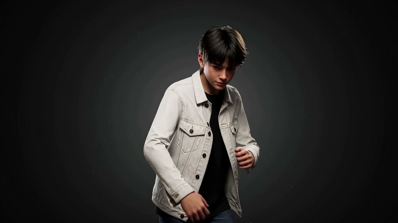 暗发少年动态角色设计