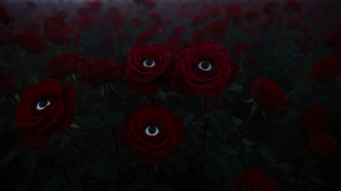 Misty One-Eyed Rose Field