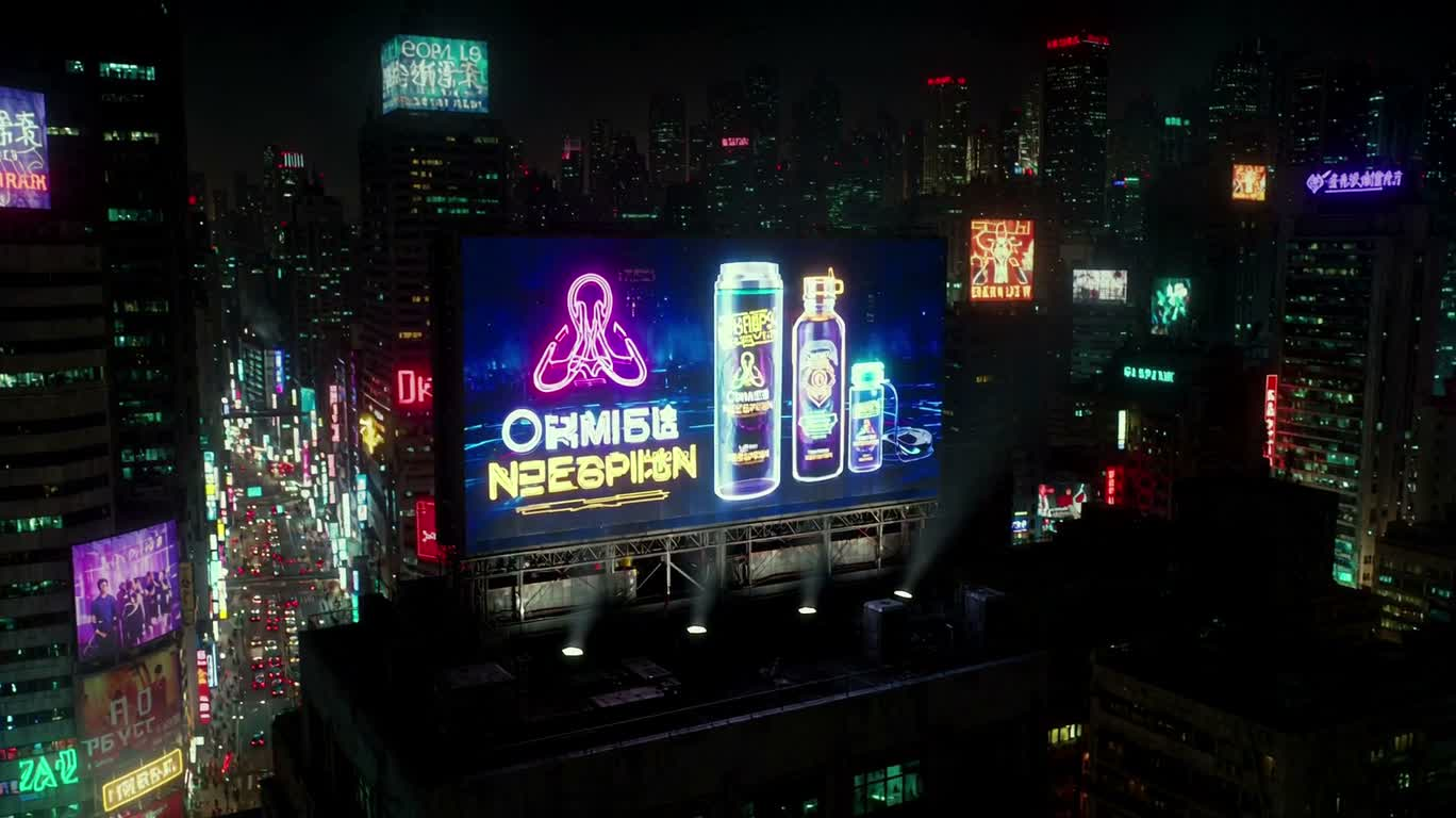 Neon Glitch Billboard
